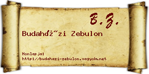 Budaházi Zebulon névjegykártya